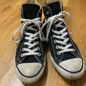 Converse Women’s Size 10 -Black high tops